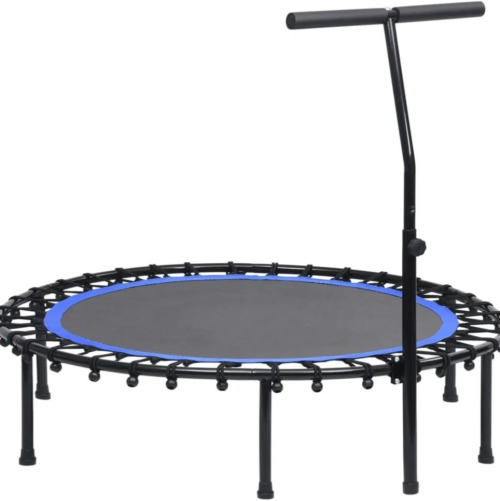 Clearance FinePRICE Fitness trampoliini kahvalla ja turvatyynyllä 122cm