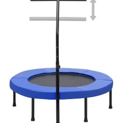Best FinePRICE Fitness trampoliini kahvalla ja turvatyynyllä 102 cm