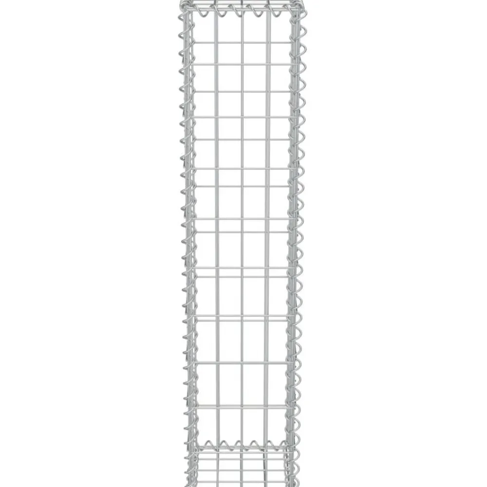 Hot FinePRICE Gabion-kivikori kansilla galvanoitu teräs 20x20x100cm