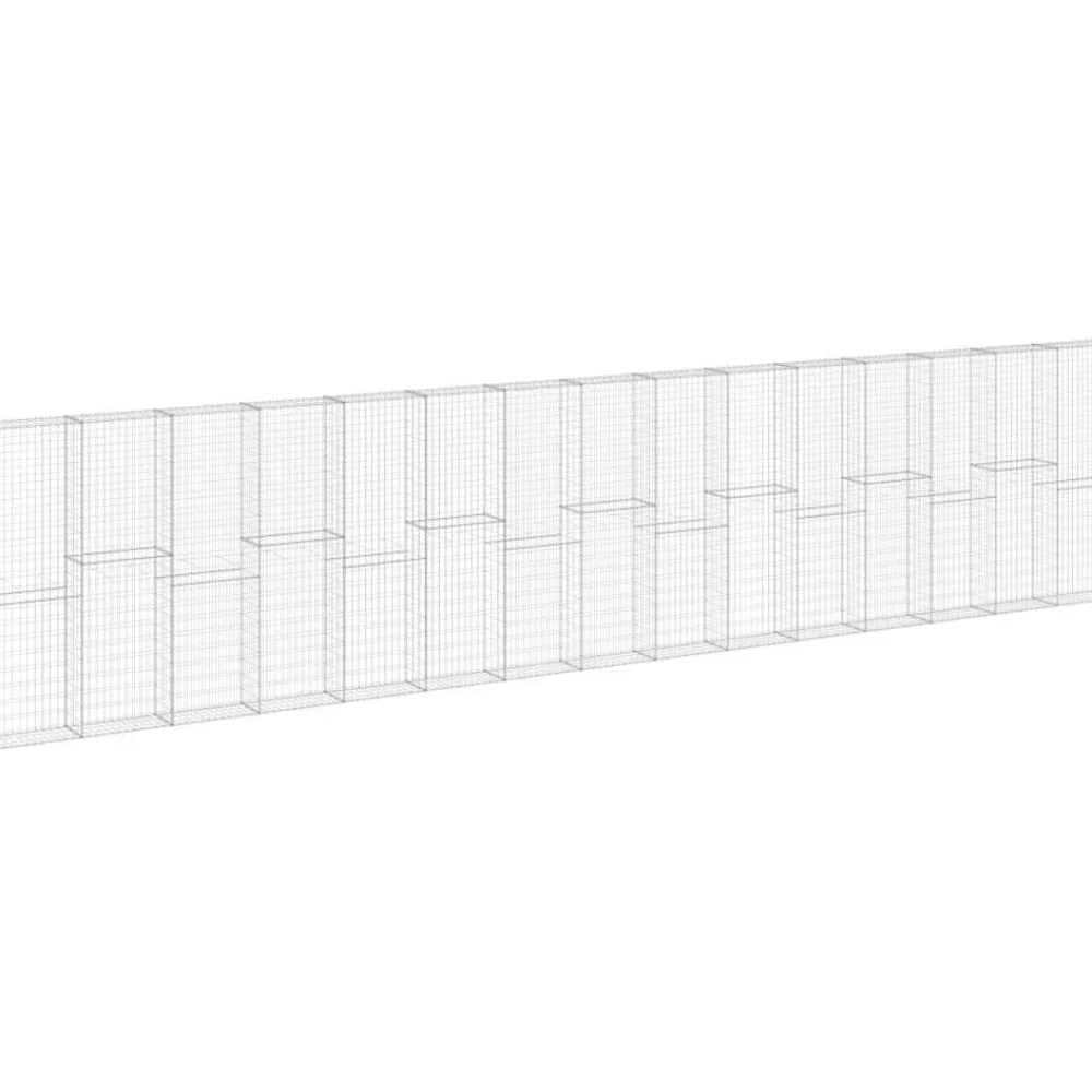 Discount FinePRICE Gabion-kivikori kansilla galvanoitu teräs 900x30x200 cm