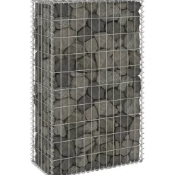 Sale FinePRICE Gabion-kivikori kansilla galvanoitu teräs 60x30x100 cm