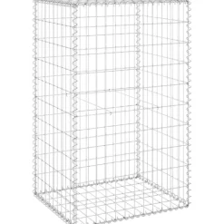 FinePRICE Gabion-kivikori kansilla galvanoitu teräs 60x50x100 cm