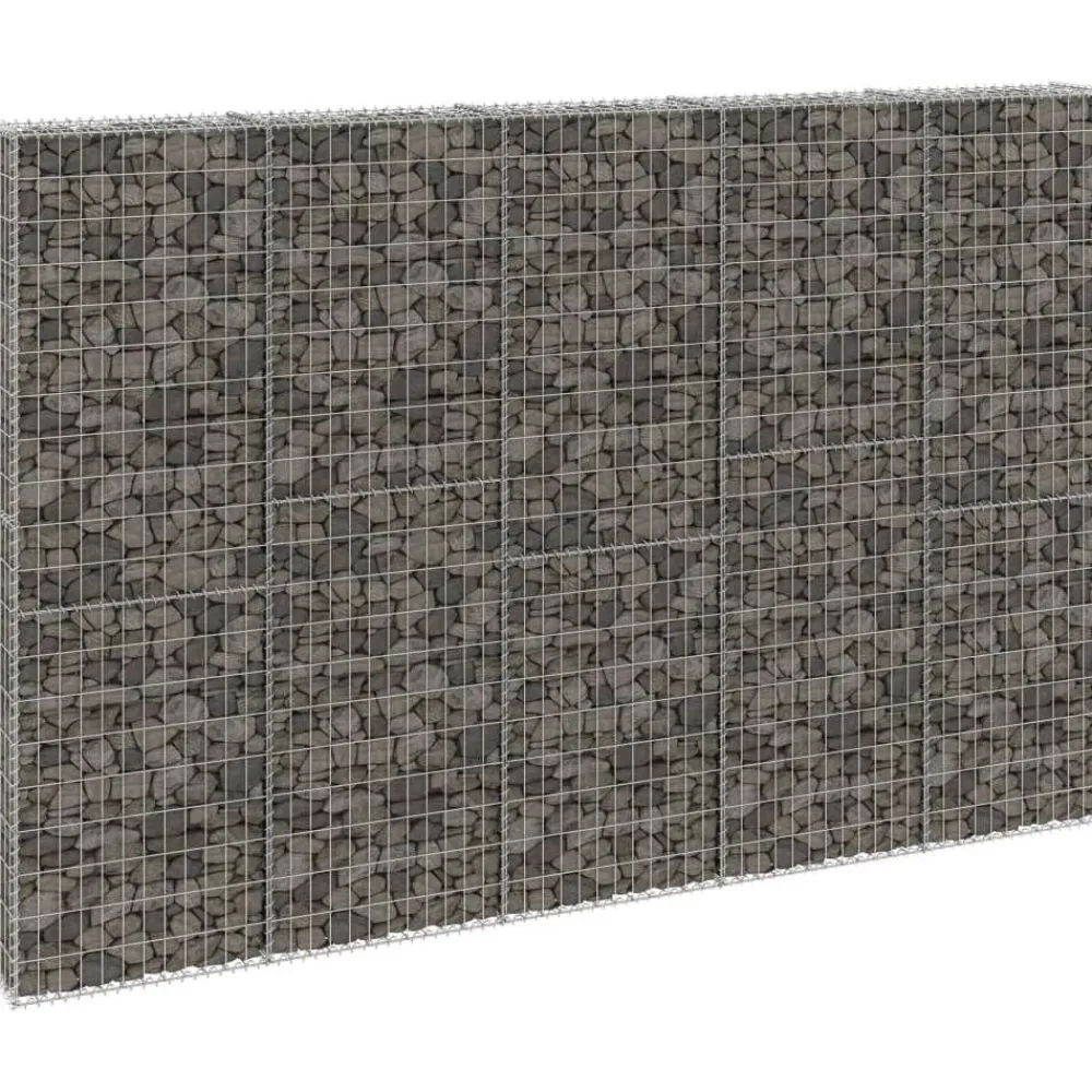 Sale FinePRICE Gabion-kivikori kansilla galvanoitu teräs 300x30x200 cm