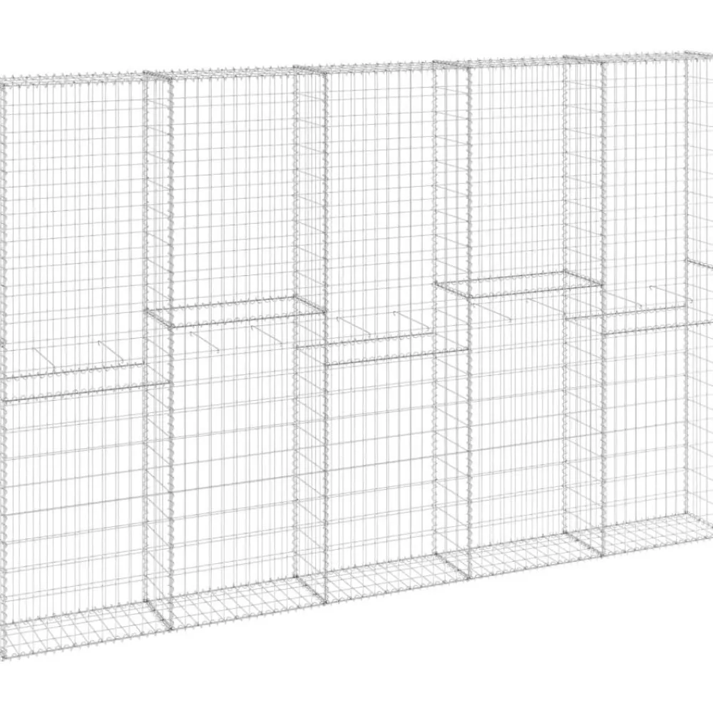 Sale FinePRICE Gabion-kivikori kansilla galvanoitu teräs 300x30x200 cm