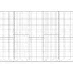 Sale FinePRICE Gabion-kivikori kansilla galvanoitu teräs 300x30x200 cm