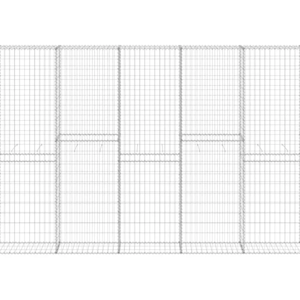 Sale FinePRICE Gabion-kivikori kansilla galvanoitu teräs 300x30x200 cm