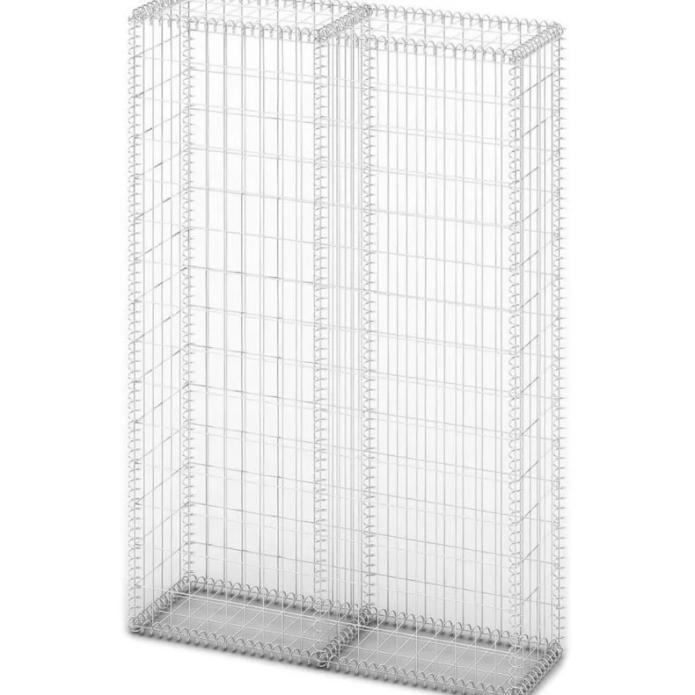 New FinePRICE Gabion/kivikori kansilla galvanoitu vaijeri 150x100x30cm