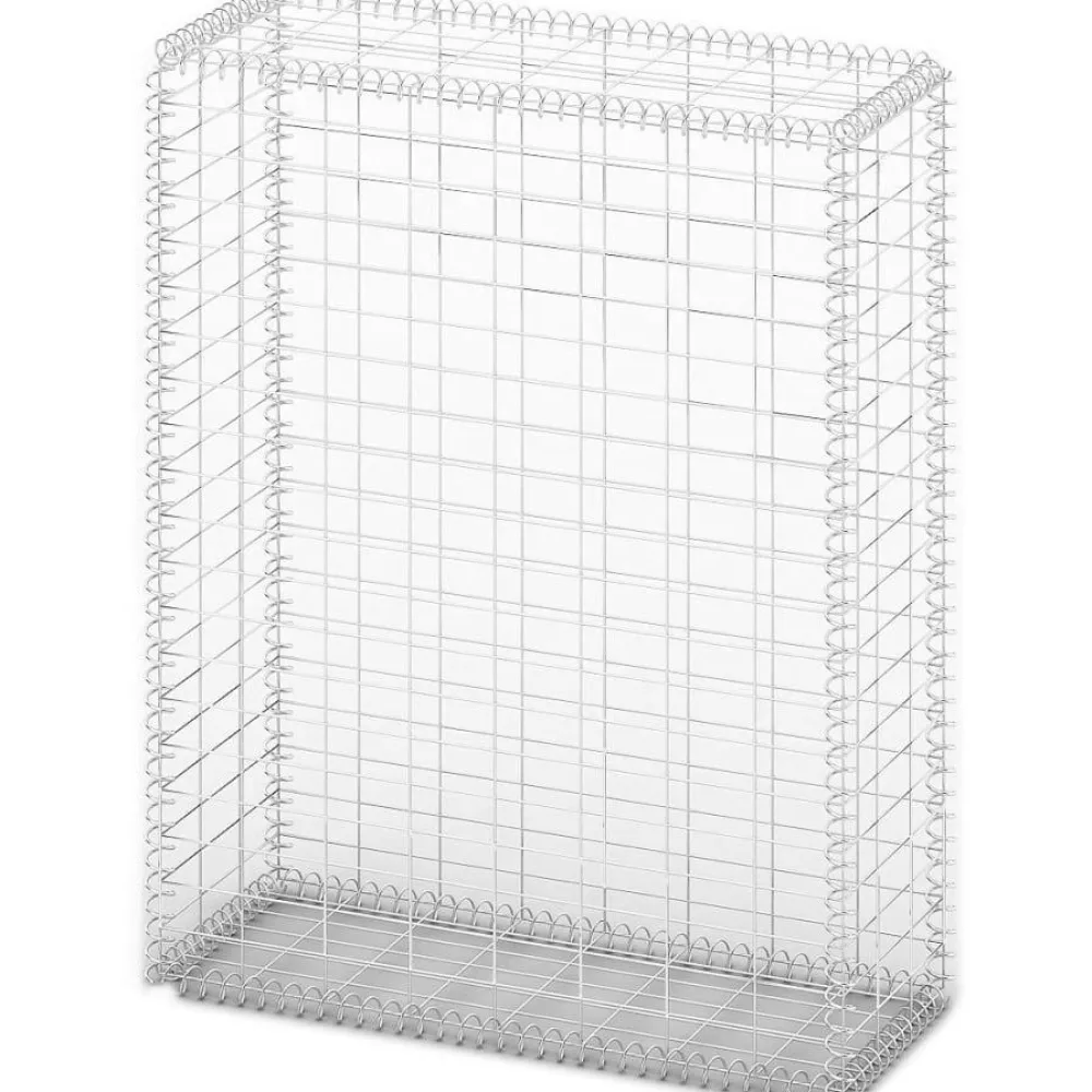 Clearance FinePRICE Gabion/kivikori kansilla galvanoitu vaijeri 100x80x30cm