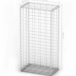 Outlet FinePRICE Gabion/kivikori kansilla galvanoitu vaijeri 100x50x30cm