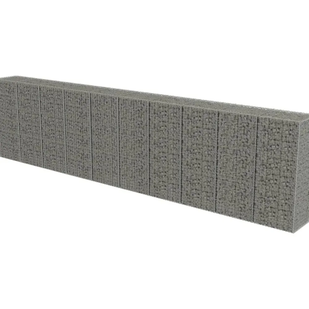 Hot FinePRICE Gabion-kivikori kansilla galvanoitu teräs 600x50x150cm