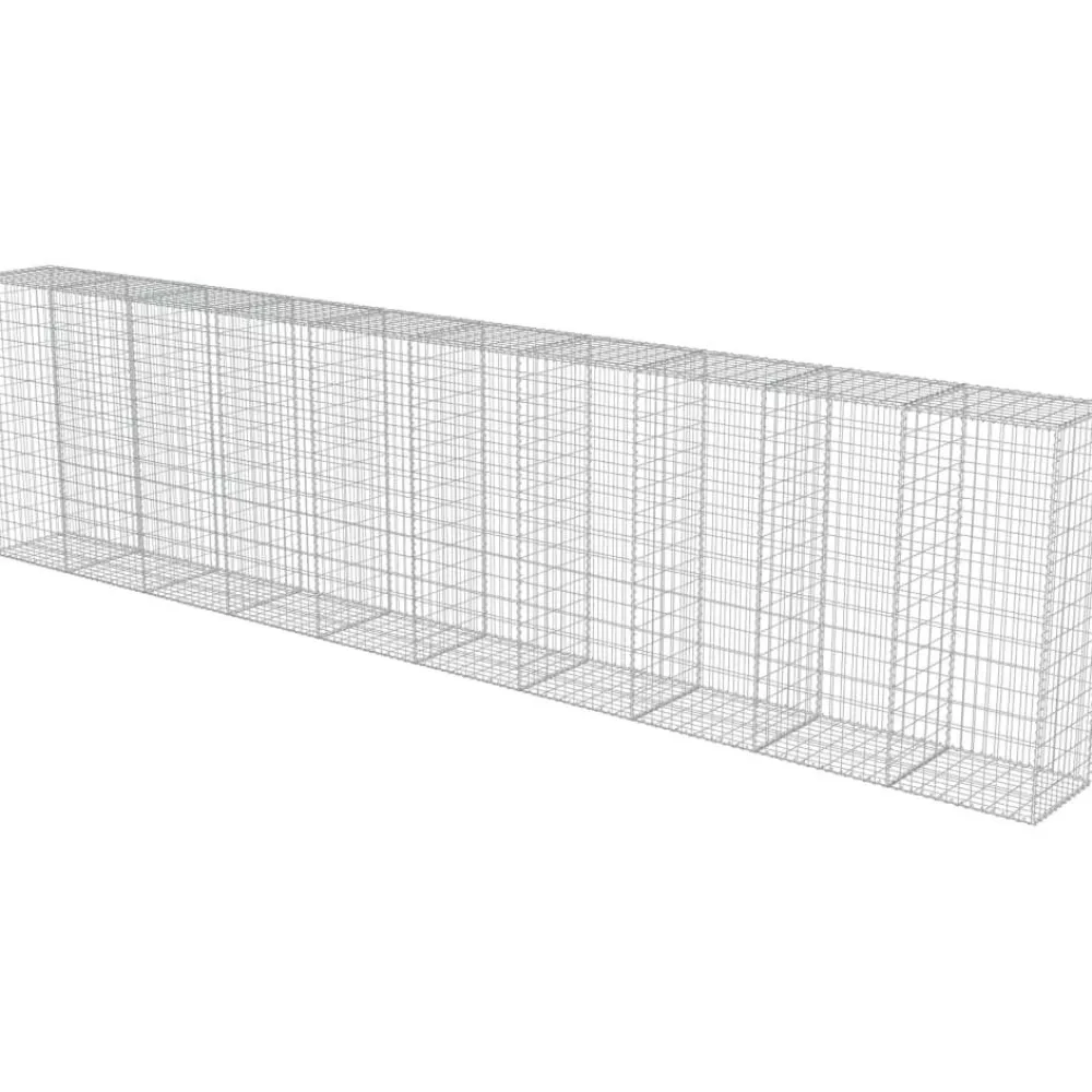 Hot FinePRICE Gabion-kivikori kansilla galvanoitu teräs 600x50x150cm