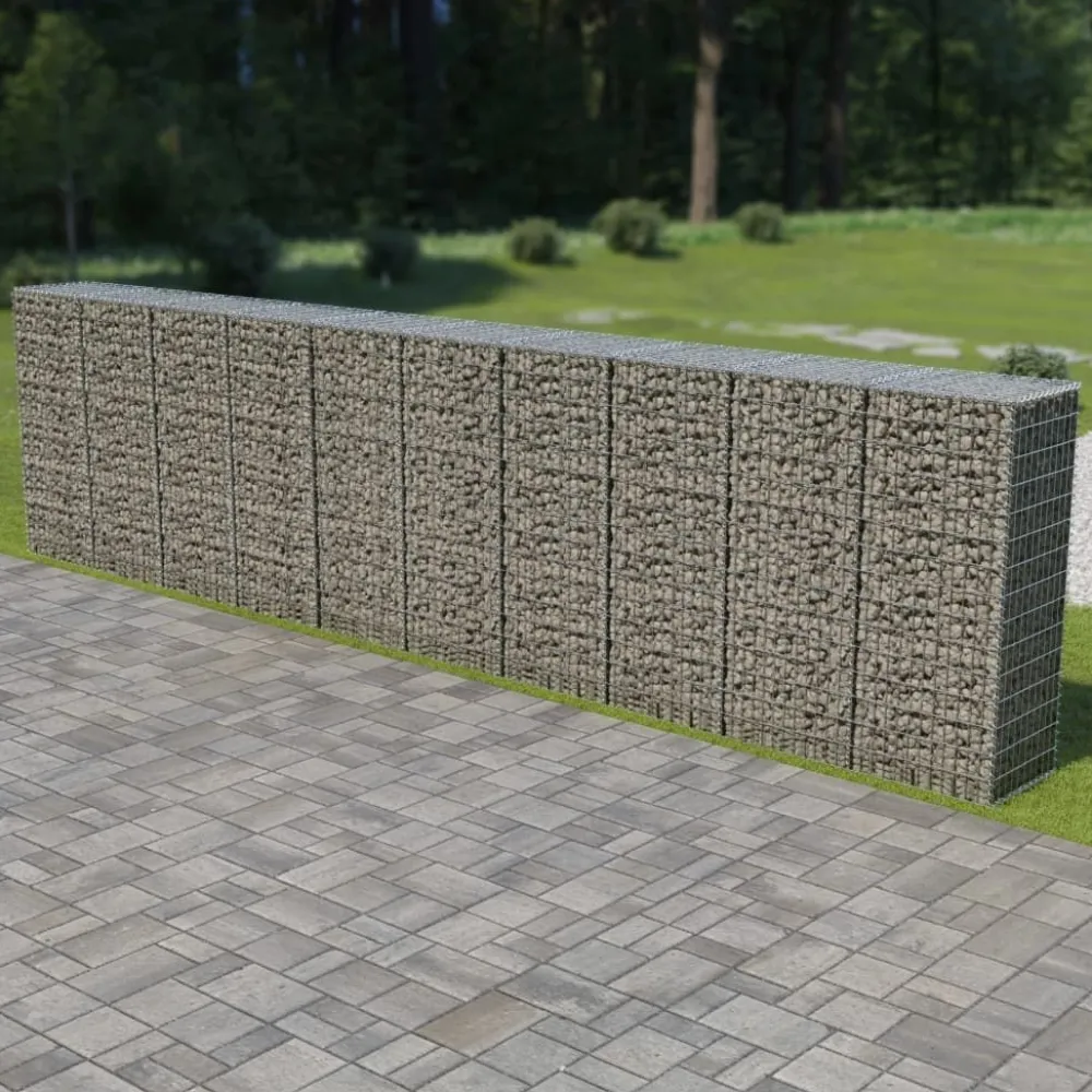 Hot FinePRICE Gabion-kivikori kansilla galvanoitu teräs 600x50x150cm