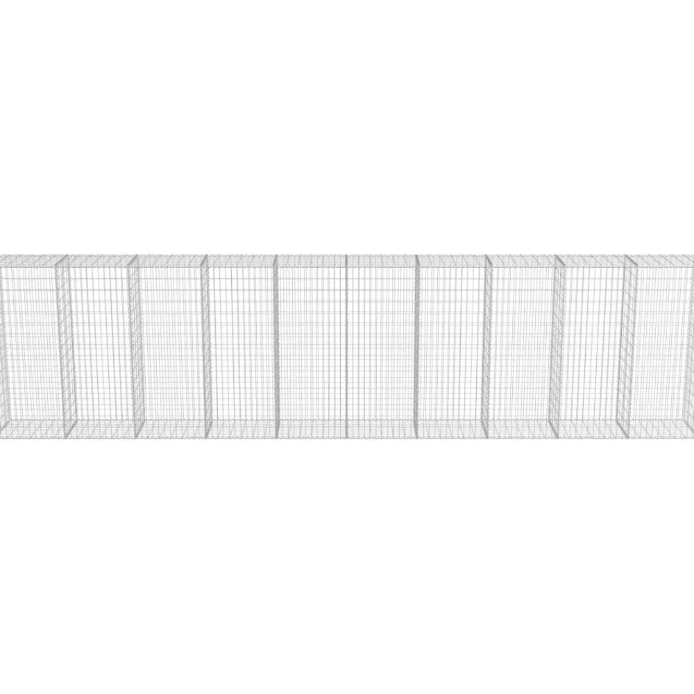 Hot FinePRICE Gabion-kivikori kansilla galvanoitu teräs 600x50x150cm