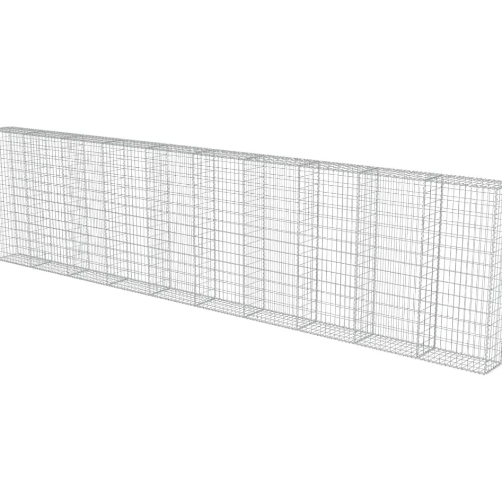 Outlet FinePRICE Gabion-kivikori kansilla galvanoitu teräs 600x30x150cm