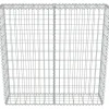 Outlet FinePRICE Gabion-kivikori kansilla galvanoitu teräs 100x20x100cm