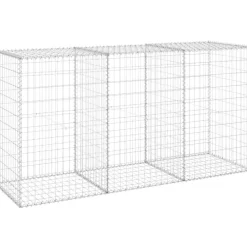 Best FinePRICE Gabion-kivikori kansilla galvanoitu teräs 200x60x100 cm