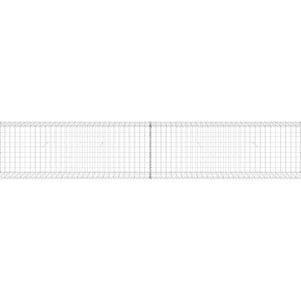 Online FinePRICE Gabion-kivikori kansilla galvanoitu teräs 300x30x50 cm