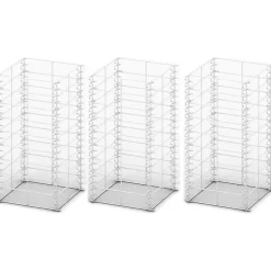 New FinePRICE Gabion-/kivikorisarja 3kpl galvanoitu vaijeri 25x25x50cm