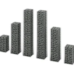 Online FinePRICE Gabion-/kivikorisarja 6kpl galvanoitu vaijeri eri kokoja
