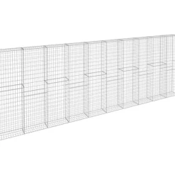 Hot FinePRICE Gabionseinä kansilla galvanoitu teräs 600x30x200cm