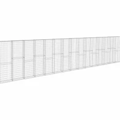 New FinePRICE Gabionseinä kansilla galvanoitu teräs 900x50x200cm