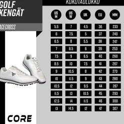 Sale Core Golfkengät Acecross, valkoinen, eri kokoja