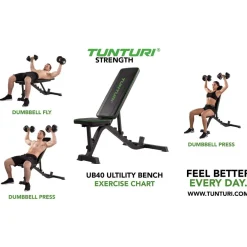 Hot Tunturi Harjoittelupenkki UB40 Utility Bench max. 200 kg