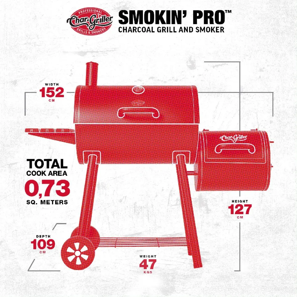 Sale Chargriller Hiiligrilli/savustingrilli Char-Giller Smokin' Pro Offset Smoker