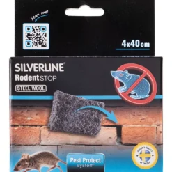 Silverline Ropo Garden Hiiri ja rotta teräsvilla Silverline 40 mm x 400 mm