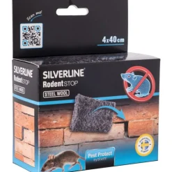 Silverline Ropo Garden Hiiri ja rotta teräsvilla Silverline 40 mm x 400 mm