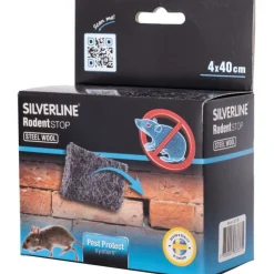 Silverline Ropo Garden Hiiri ja rotta teräsvilla Silverline 40 mm x 400 mm