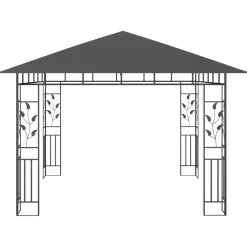 Discount FinePRICE Huvimaja hyttysverkko ja LED-valonauha 3x3x2,73 m ruskeanharmaa