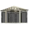 Sale FinePRICE Huvimaja hyttysverkko ja LED-valonauhat 3x3x2,73 m kerma