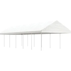 Discount FinePRICE Huvimaja katolla valkoinen 13,38x4,08x3,22 m polyeteeni
