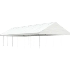 Hot FinePRICE Huvimaja katolla valkoinen 15,61x5,88x3,75 m polyeteeni