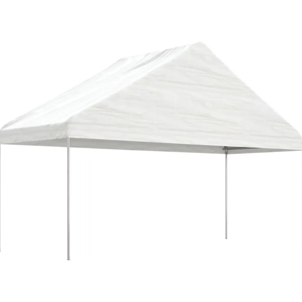 Hot FinePRICE Huvimaja katolla valkoinen 15,61x5,88x3,75 m polyeteeni