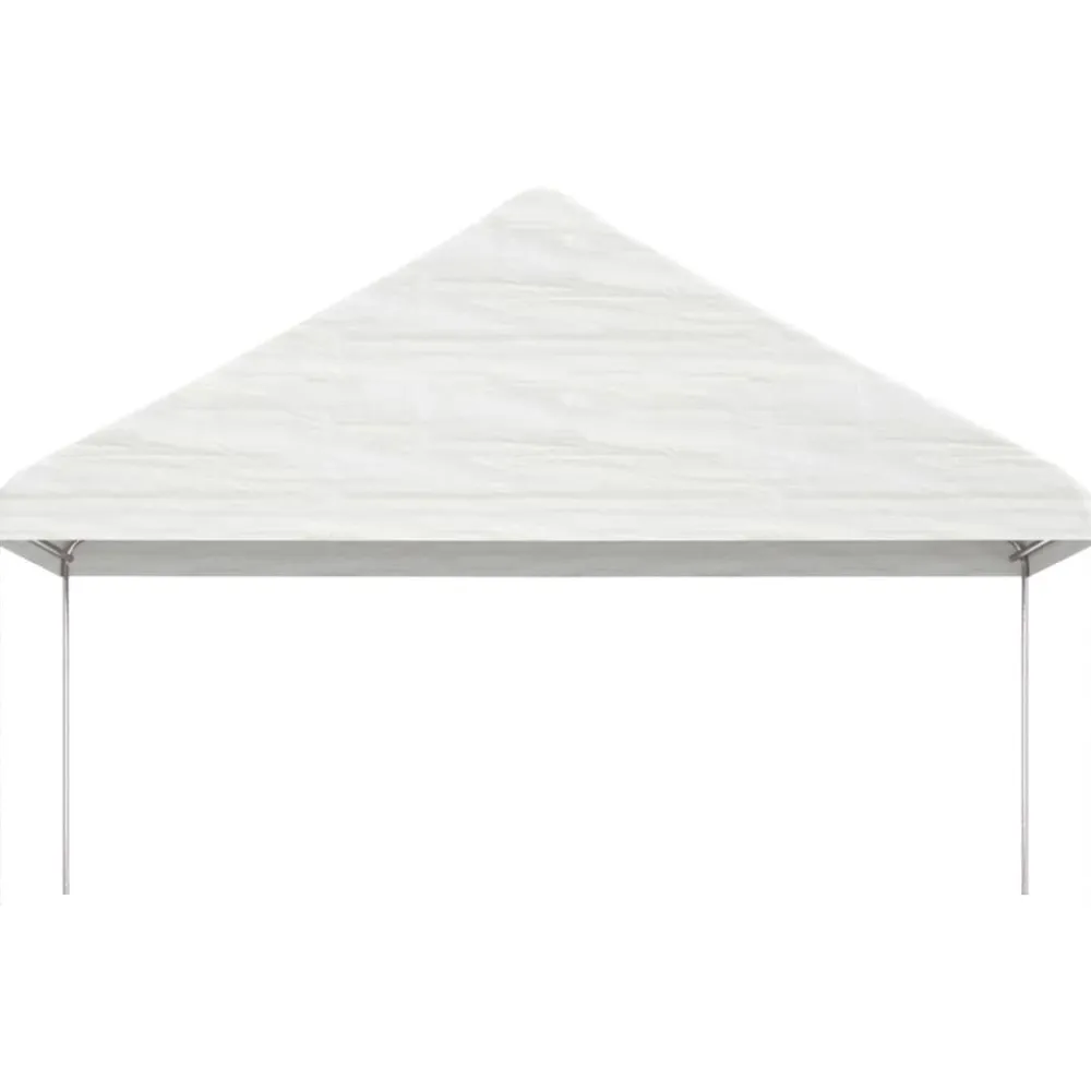 Best FinePRICE Huvimaja katolla valkoinen 20,07x5,88x3,75 m polyeteeni