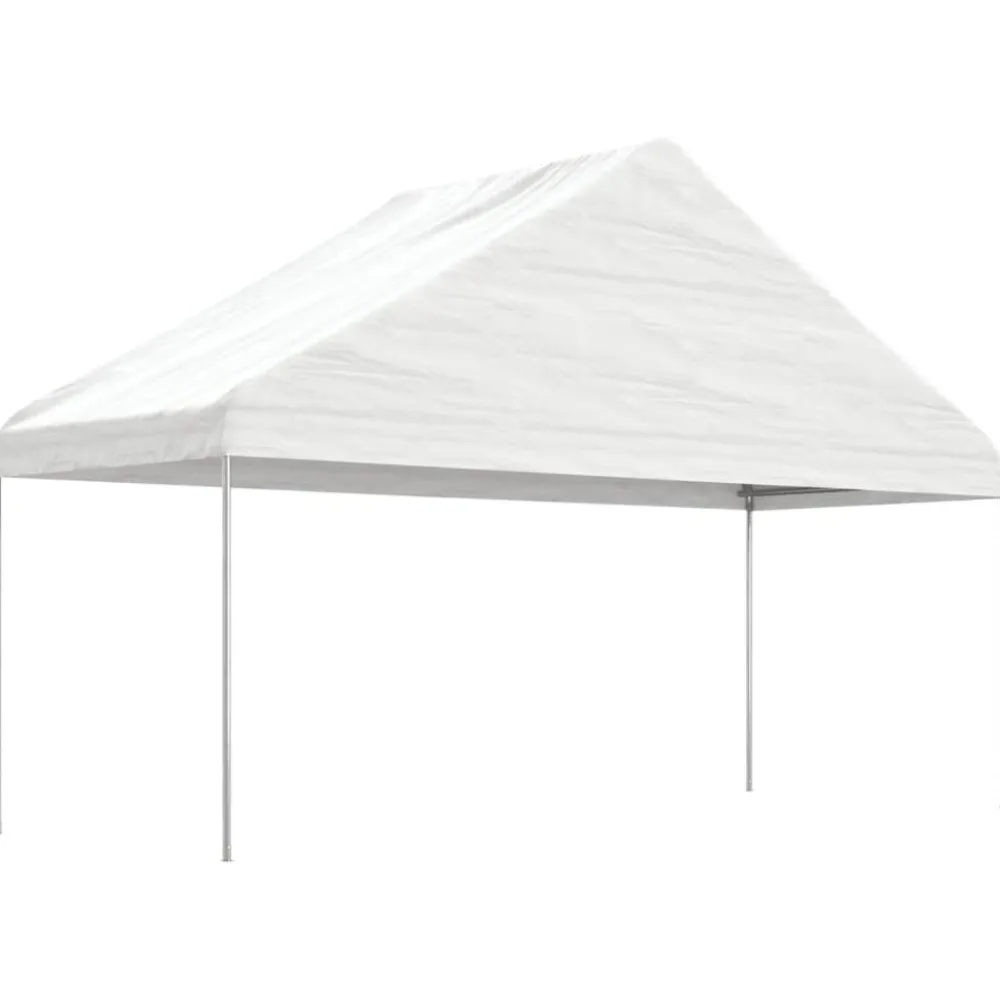 Best FinePRICE Huvimaja katolla valkoinen 20,07x5,88x3,75 m polyeteeni
