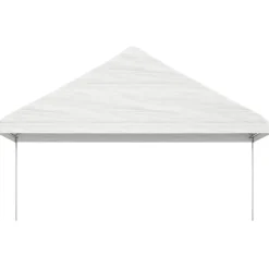 Clearance FinePRICE Huvimaja katolla valkoinen 6,69x5,88x3,75 m polyeteeni