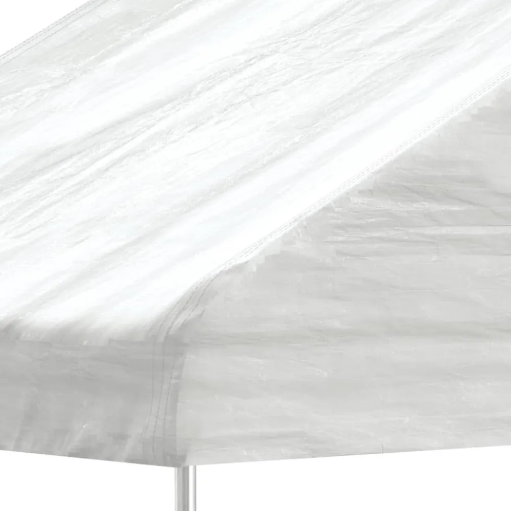 Clearance FinePRICE Huvimaja katolla valkoinen 6,69x5,88x3,75 m polyeteeni