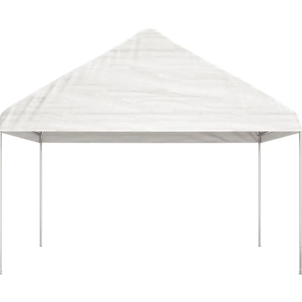 Best FinePRICE Huvimaja katolla valkoinen 17,84x4,08x3,22 m polyeteeni