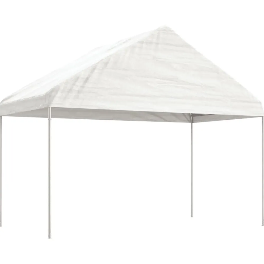 Best FinePRICE Huvimaja katolla valkoinen 17,84x4,08x3,22 m polyeteeni