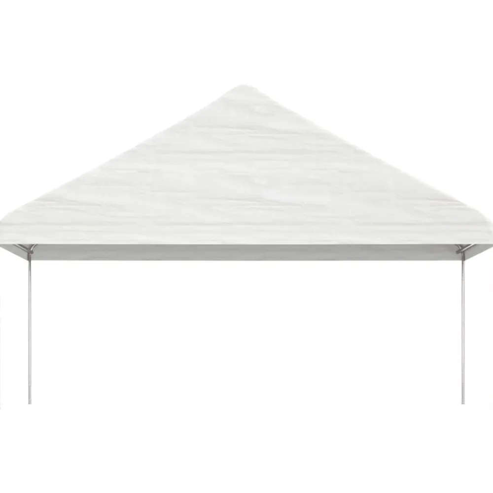 Sale FinePRICE Huvimaja katolla valkoinen 8,92x5,88x3,75 m polyeteeni