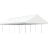Discount FinePRICE Huvimaja katolla valkoinen 13,38x5,88x3,75 m polyeteeni