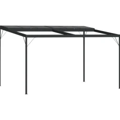 Best FinePRICE Huvimaja katolla 4x3x2,5 m alumiini ja teräs antrasiitti