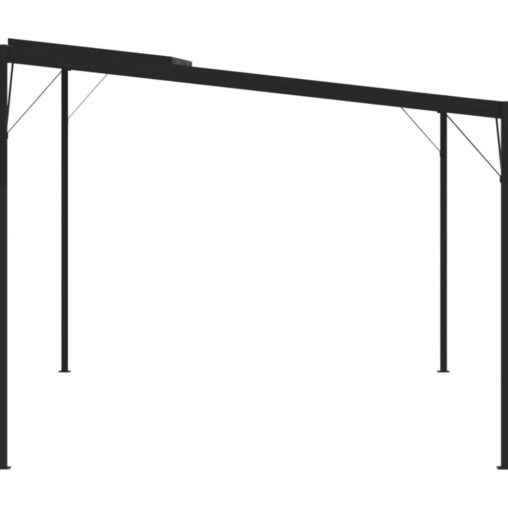 Best FinePRICE Huvimaja katolla 4x3x2,5 m alumiini ja teräs antrasiitti