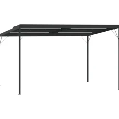Best FinePRICE Huvimaja katolla 4x3x2,5 m alumiini ja teräs antrasiitti