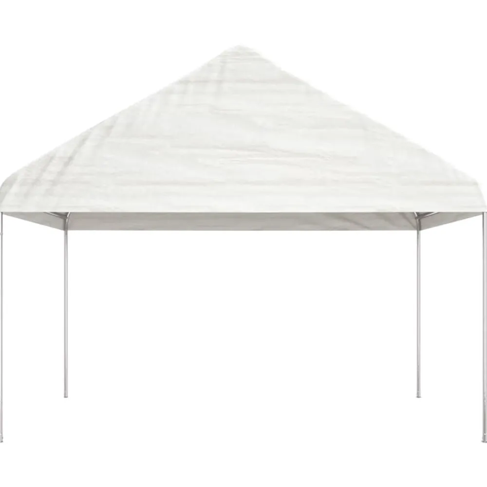 Hot FinePRICE Huvimaja valkoinen 8,92x4,08x3,22 m polyeteeni