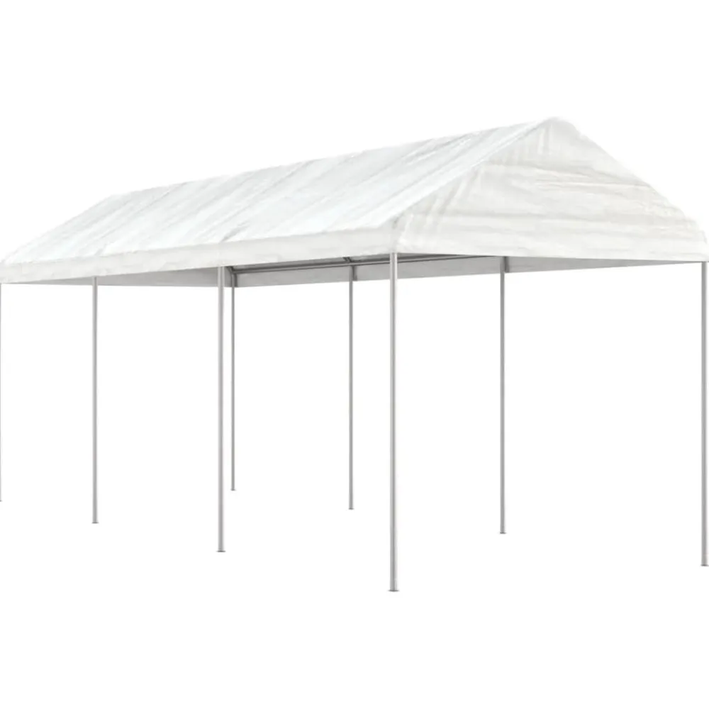 Discount FinePRICE Huvimaja valkoinen 6,69x2,28x2,69 m polyeteeni