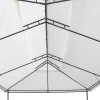 Best FinePRICE Huvimaja verhoilla 600x298x270 cm 180 g/m² valkoinen